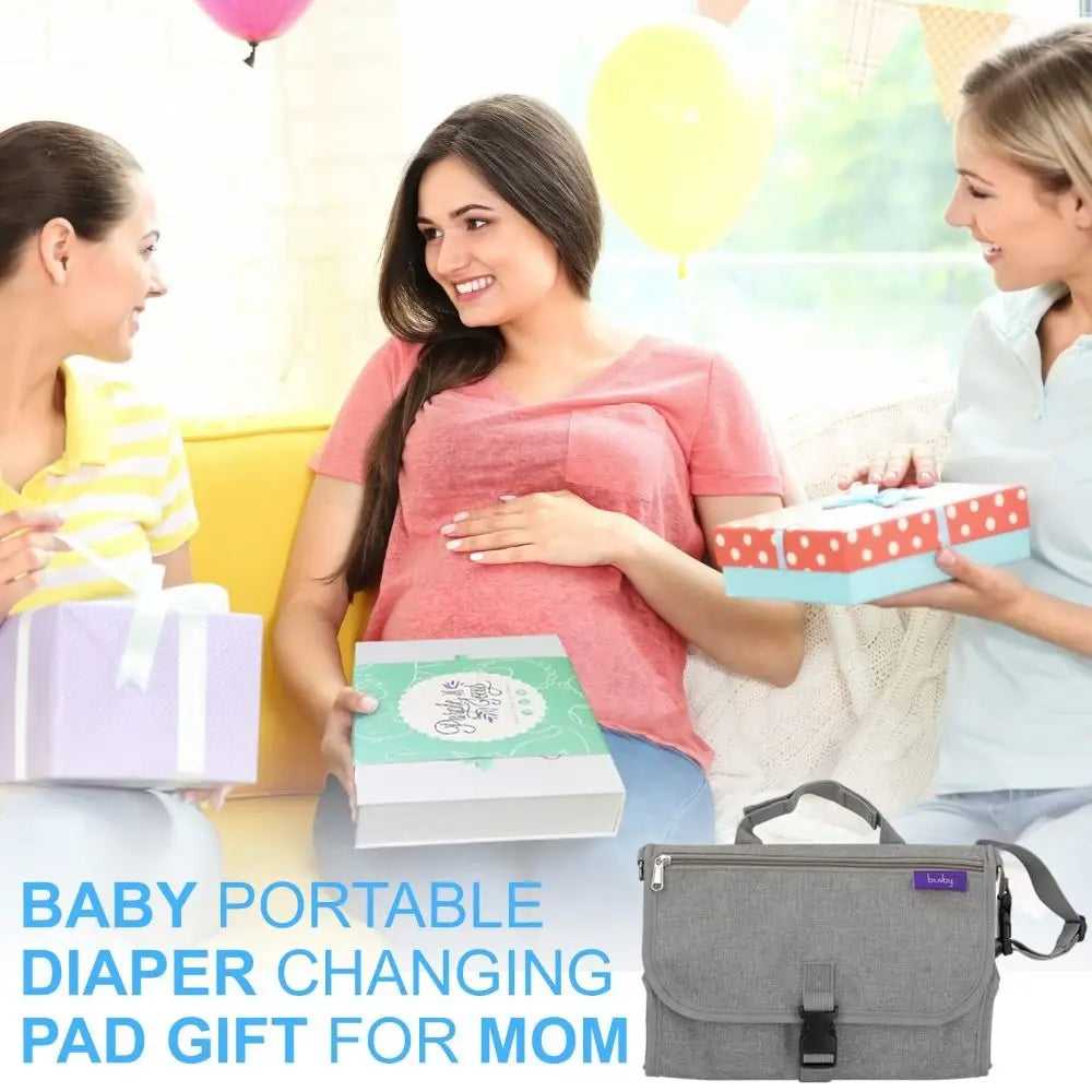 Portable Diaper Changing Pad Portable Baby Changing Pad with Pockets Waterproof Travel Diaper Changing Station Kit Baby Gifts