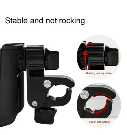Phone Cup Holder for Baby Carriage 360 Rotate Coffee Milk Water Bottle Support Adjustable Baby Pram Stroller Accessories
