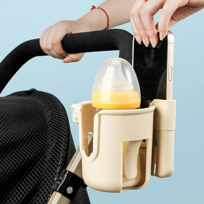 Phone Cup Holder for Baby Carriage 360 Rotate Coffee Milk Water Bottle Support Adjustable Baby Pram Stroller Accessories